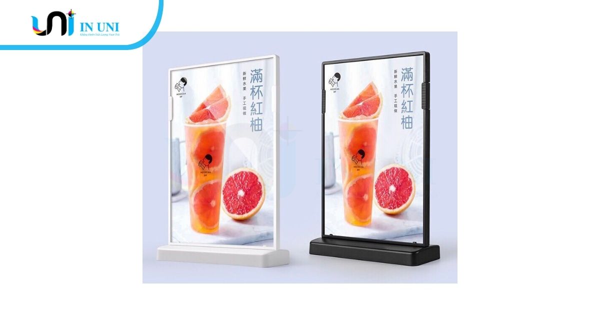 Standee để bàn đế đứng