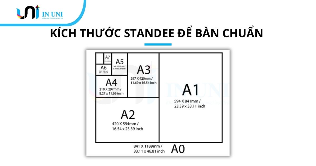 Kích thước standee để bàn