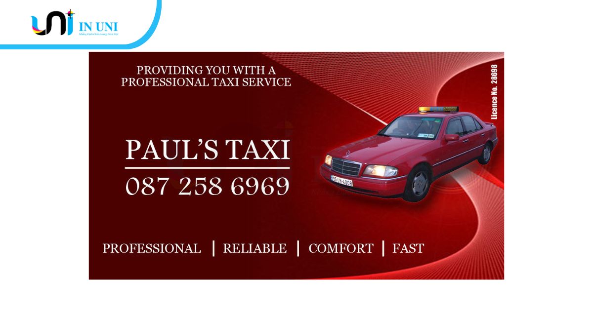  Mẫu card visit xe taxi